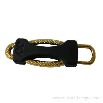 Metal Zipper Slider, Fancy Design, Rubber Black Painted